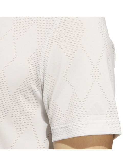 Adidas White Ultimate Short Sleeve Performance Polo Shirt for men