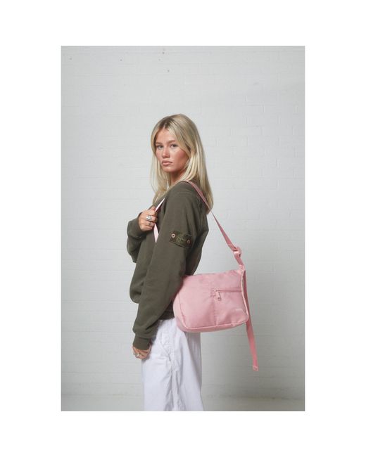 Spiral Pink Cali Satchel Crossbody Bag