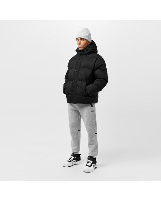Everlast Black Water Resistant Windproof Hooded Short Puffer Jacket for men