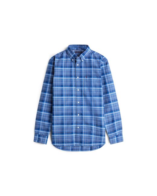 Tommy Hilfiger Blue Check Oxford Long Sleeve Patterned Shirt for men