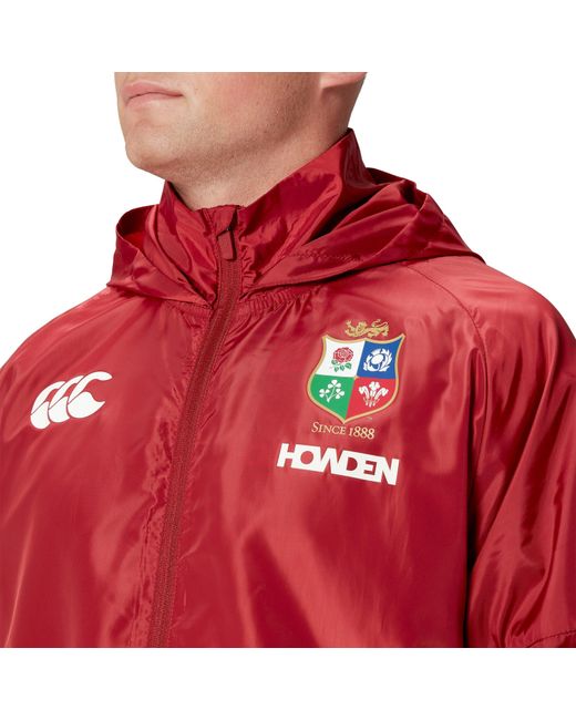Canterbury Red British And Irish Lions 2024 Lightweight Rain Performance Rugby Jacket for men