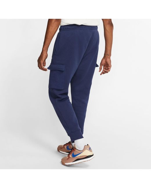 Nike Blue Sportswear Club Fleece Cargo Pants for men