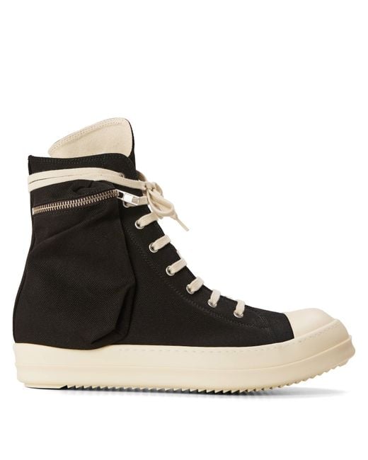 Rick Owens Black High-Top Trainers for men