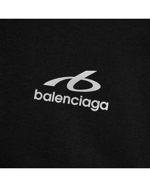 Balenciaga Black Bal Sports Tee Sn64 for men