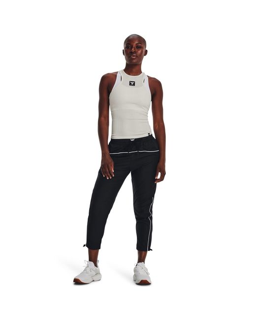 Under Armour White Project Rock Rib Tank