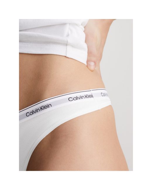 Calvin Klein White Logo Thong