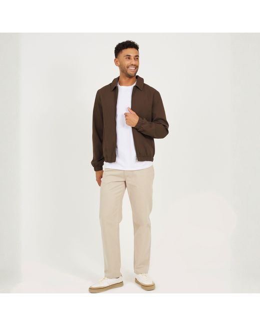 Brave Soul Brown Harrington Jacket for men