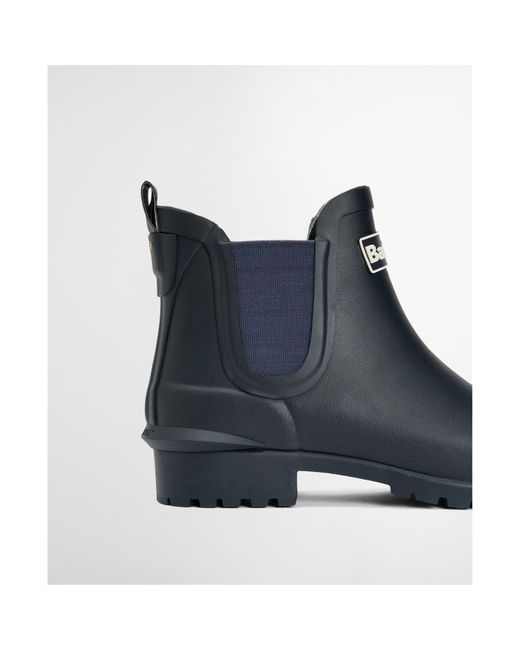 Barbour Blue Wilton Chelsea Wellington Boots