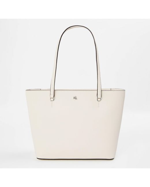 Ralph Lauren White Medium Karly Tote