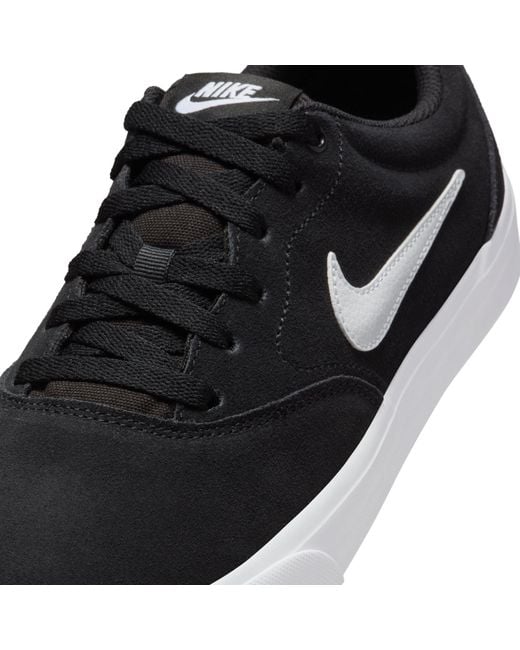 Nike Black Charge Low Suede Shoes for men