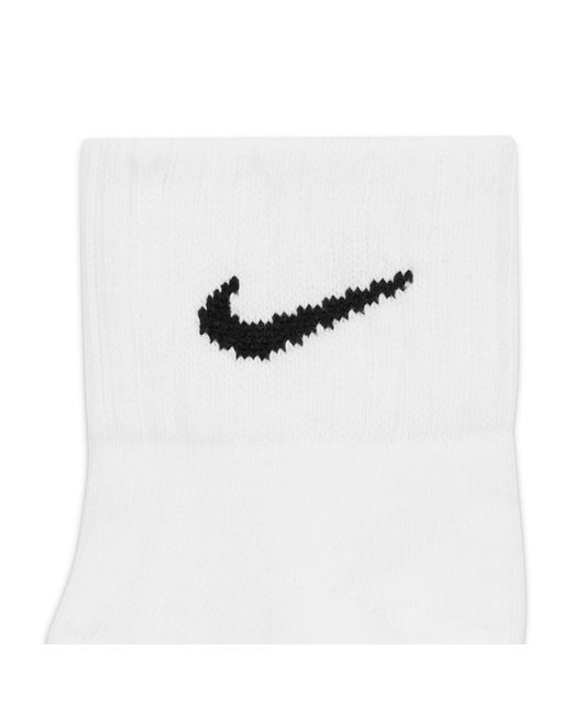 Nike White Three Pack Quarter Socks for men