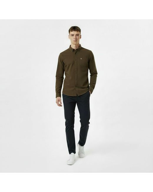 Jack Wills Green Plain Flannel Shirt for men