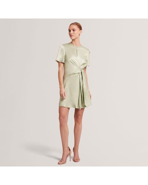 Ted Baker Green Mini Tie T-Shirt Dress