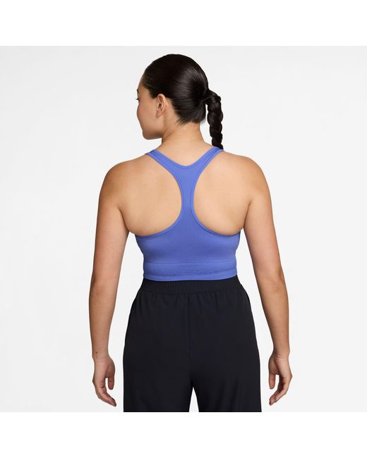 Nike Blue Pro Seamless Dri-Fit Cropped Tank Top