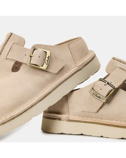 Clarks Natural Solsbury Flat Mules