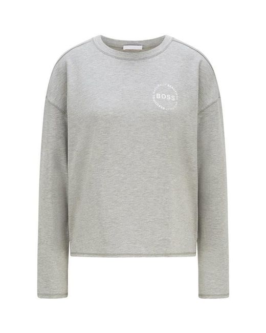 Boss Gray Celina Long Sleeve T Shirt