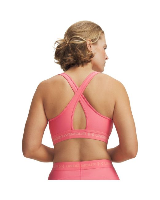 Under Armour Pink Standard Mid Keyhole Sports Bra
