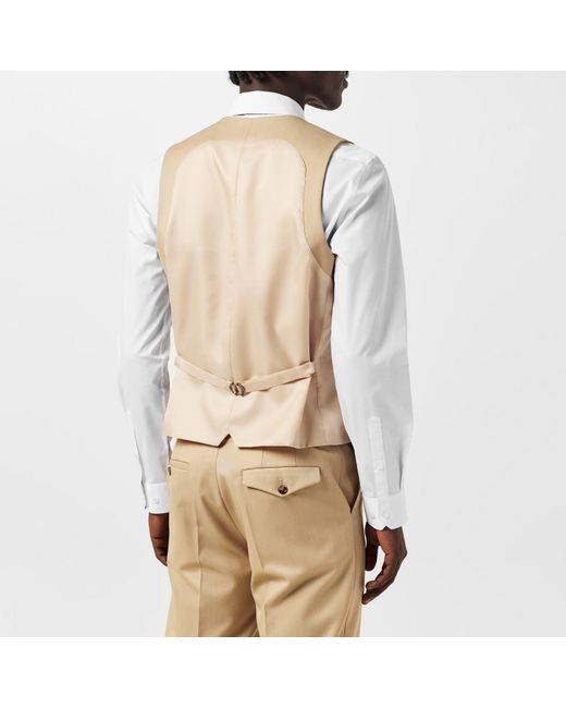 Twisted Tailor Natural Ellroy Slim Waistcoat for men