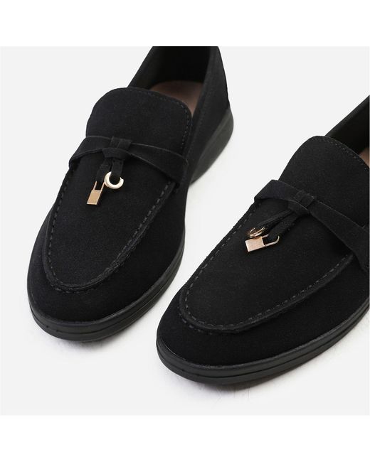 Where's That From Black Wheres Slip On Trim Loafers