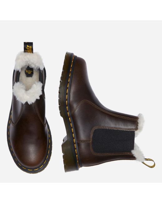 Dr. Martens Brown Leonore Fur Lined Chelsea