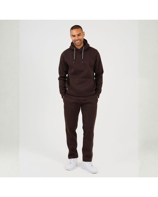 Brave Soul Brown Hoodie And Matching Joggers Set for men