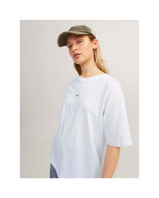 JJXX Blue Andrea Loose Logo T-Shirt Ladies