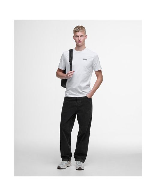 Barbour White Small Logo T-Shirt for men