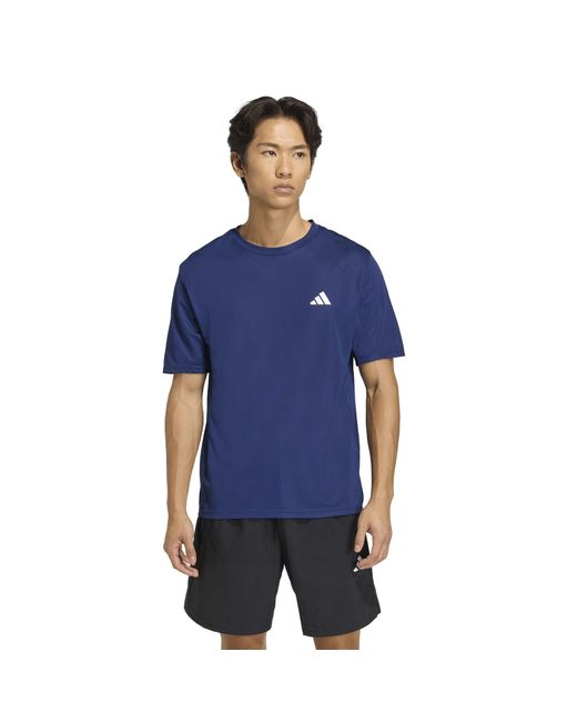 Adidas Blue Training Essentials Base T Shirt for men