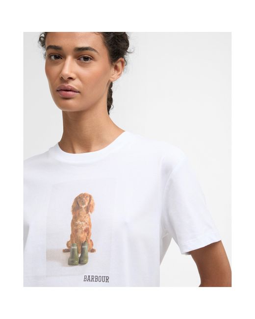 Barbour White Bedale T-Shirt