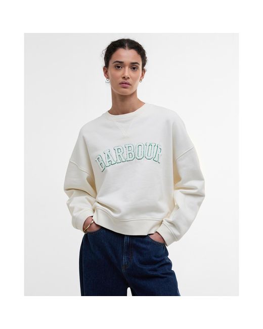 Barbour Gray Silverdale Crew-Neck Relaxed Fit Sweatshirt