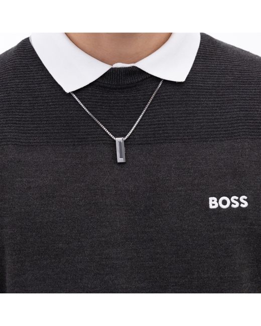 Boss Metallic Gents Stainless Steel Candor Necklace for men