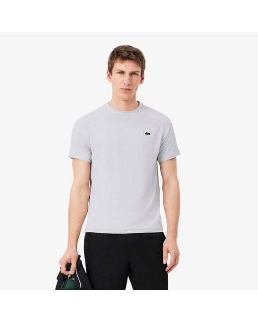 Lacoste White Short Sleeve Performance T-Shirt for men
