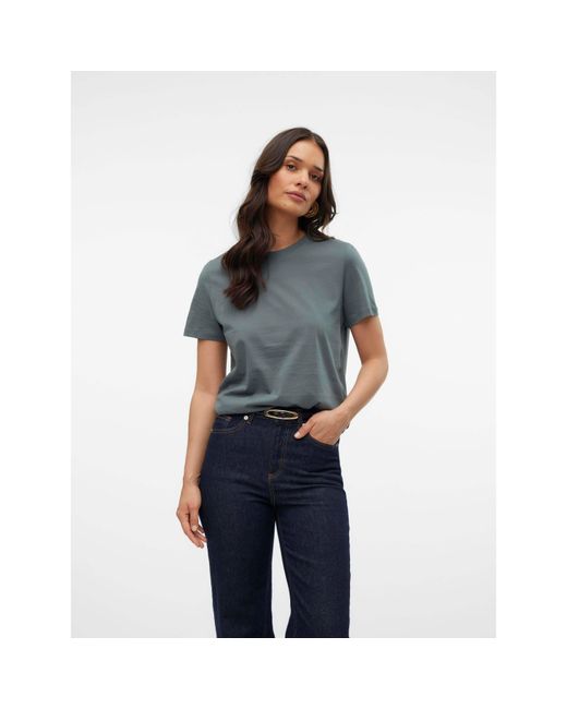 Vero Moda Green Paulina Short Sleeve T-Shirt