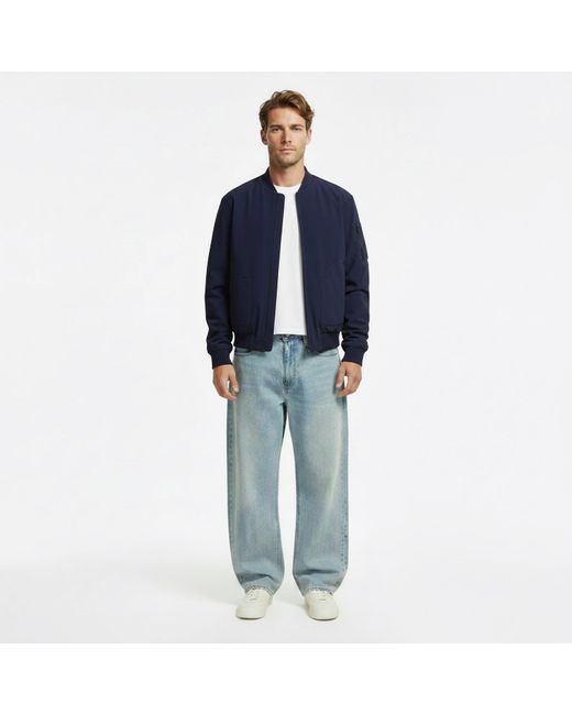 Guess Blue Achille Bomber Jacket for men