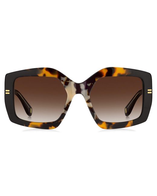 Marc Jacobs Brown Rec Geometric Round Sunglasses