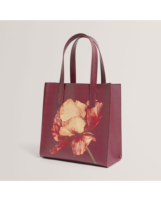 Ted Baker Pink Floral Graphic Small Icon Tote Bag