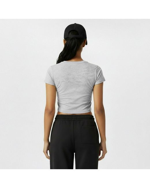 Jack Wills Gray Cropped Baby Tee Ladies