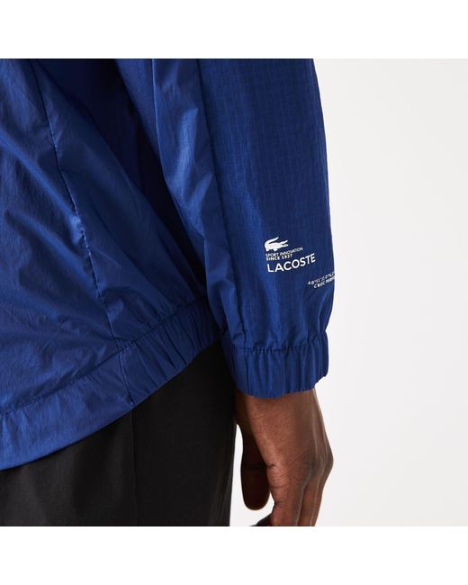 Lacoste Blue Colour-Block Windbreaker for men
