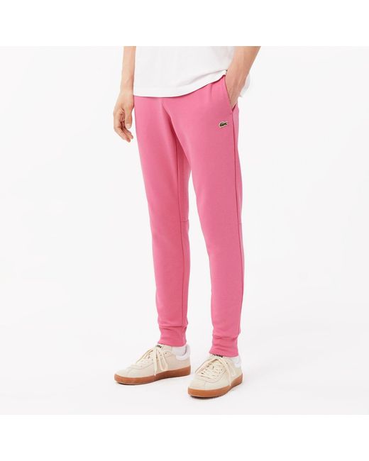 Lacoste Pink Slim Fit Organic Cotton Joggers for men
