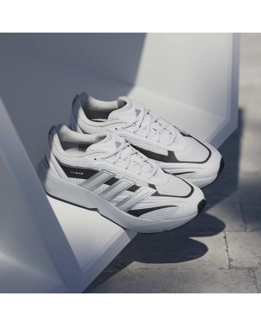 Adidas White Lightblaze Glow Shoes for men