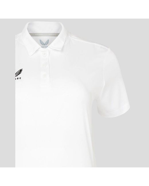 Castore White Short Sleeve Polo Shirt