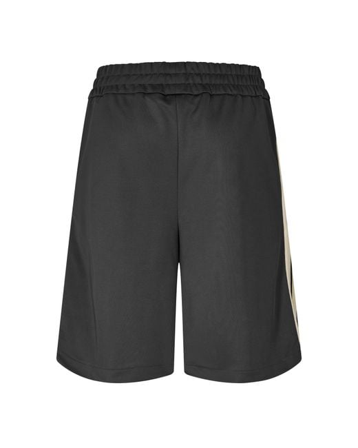 Palm Angels Black Woven Tracksuit Shorts for men
