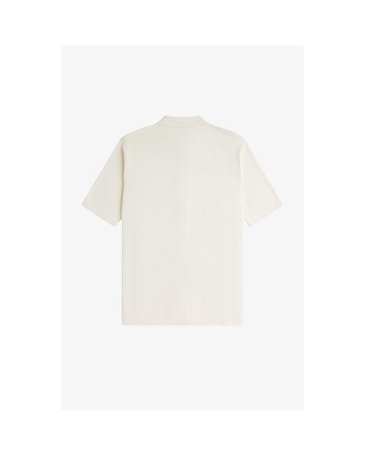 Fred Perry White Short-Sleeve Plain Shirt for men
