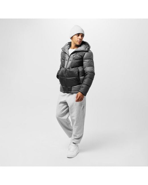 Everlast Gray Tech Short Puffer Jacket for men