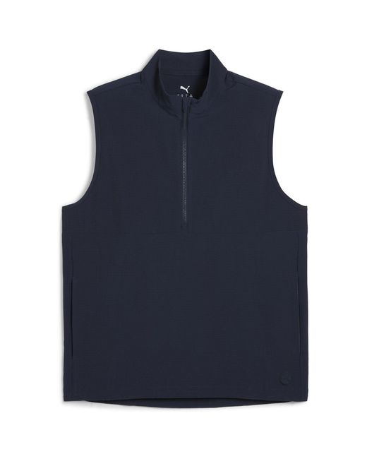 PUMA Blue Ripguard Sleeveless Performance Polo Shirt for men