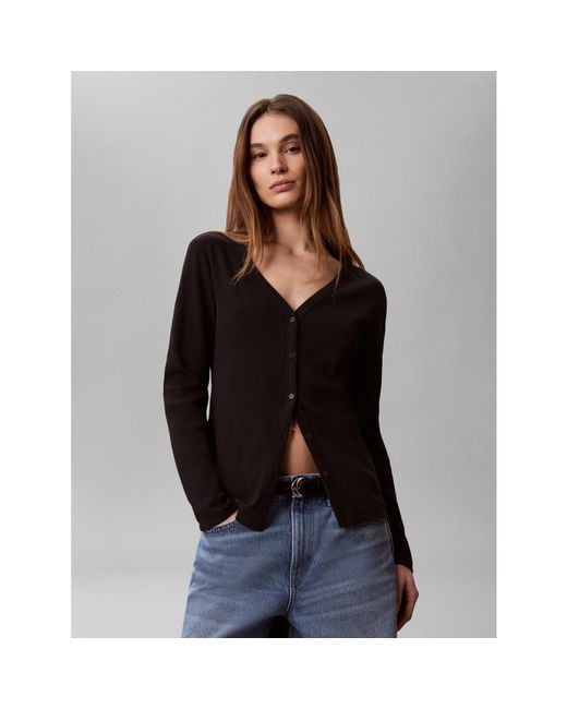 Calvin Klein Black Ckj Cardigan