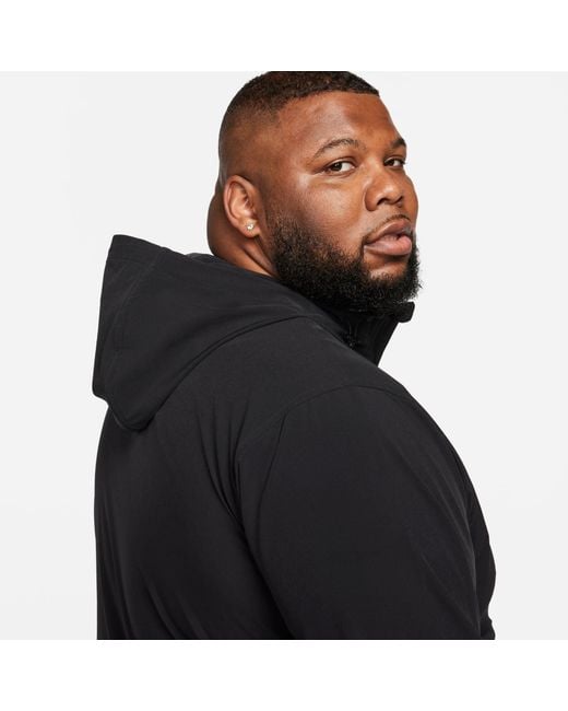 Nike Black Unlimited Repel Hooded Versatile Jacket for men