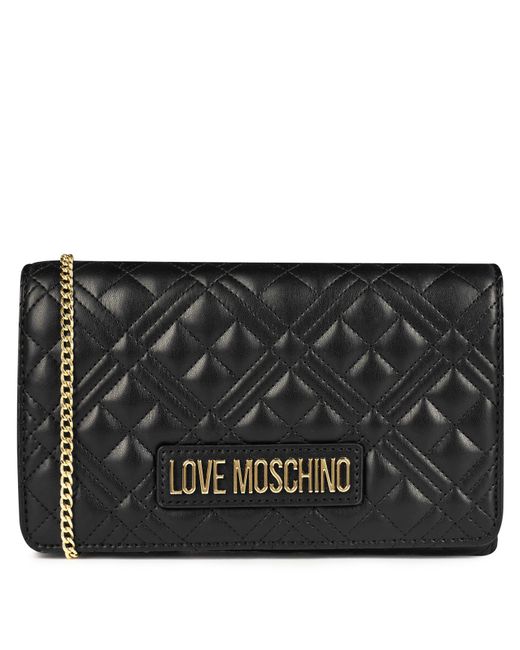Love Moschino Black Super Quilted Mini Crossbody Bag