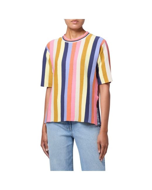 Paul Smith Blue Precision Knitted Top