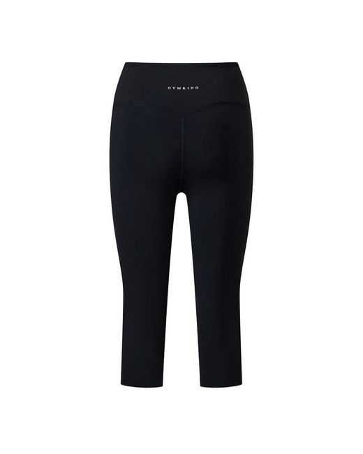 Gym King Black 365 Capri Legging